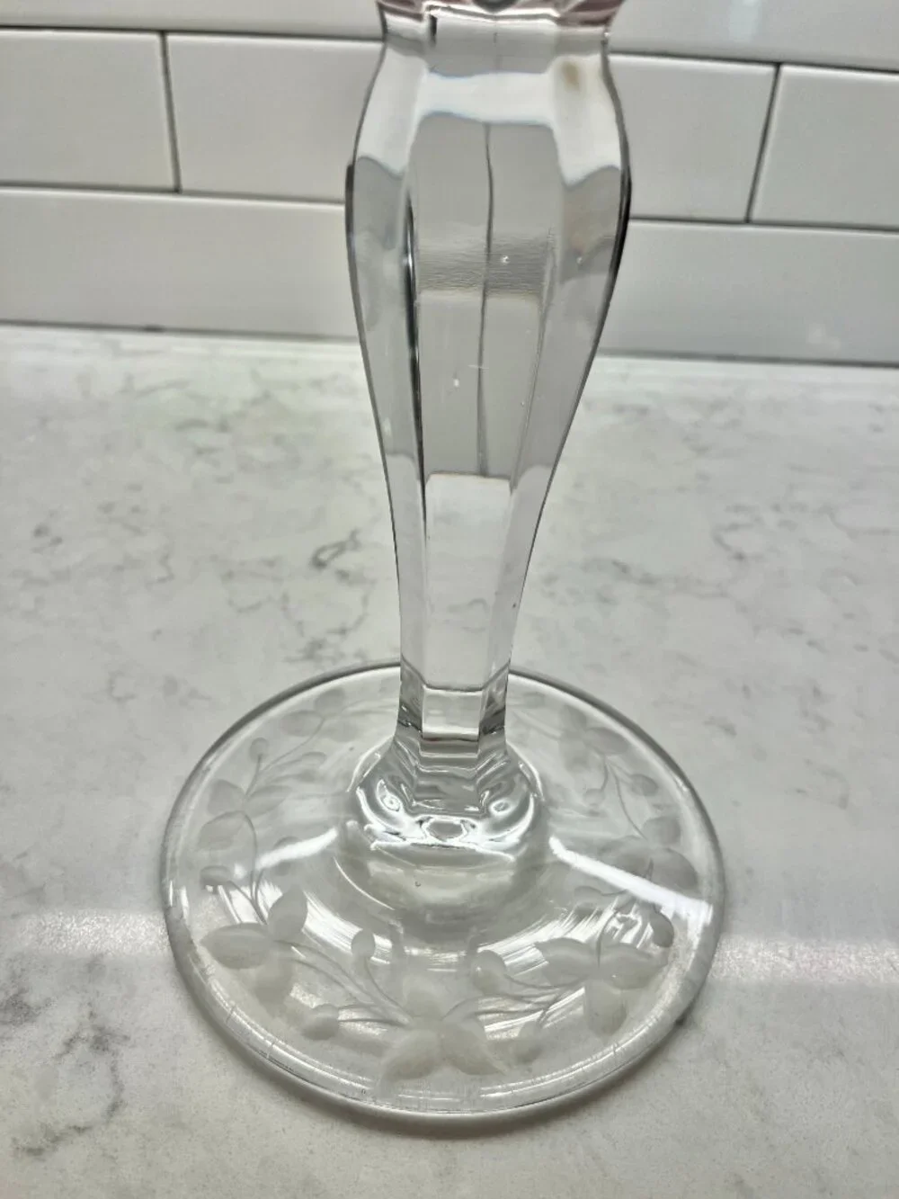 Vintage Cranberry Red and Clear Crystal Compote